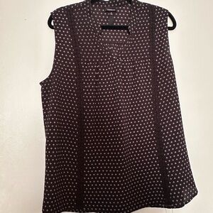 Torrid Black and White V-Neck Blouse